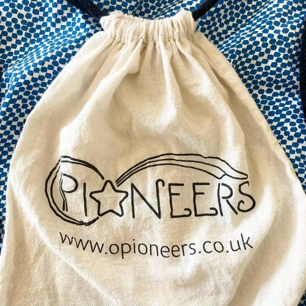 O Pioneers Natural Cotton Drawstring Tote Bag